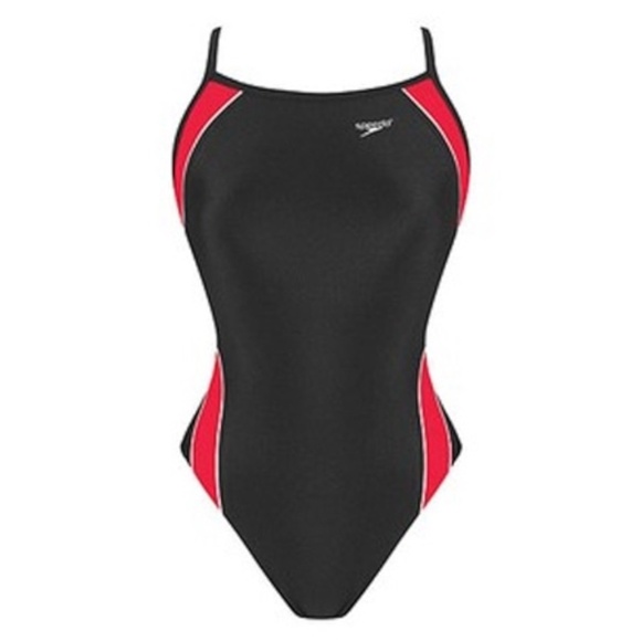 SPEEDO Racing One-Piece Swimwear In black/Red Size 6/32 - NWT - Picture 1 of 6